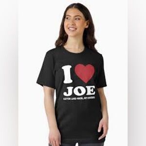 Jonas Brothers I Love Joe Kevin and Nick Of Course Heart T-Shirt Small
